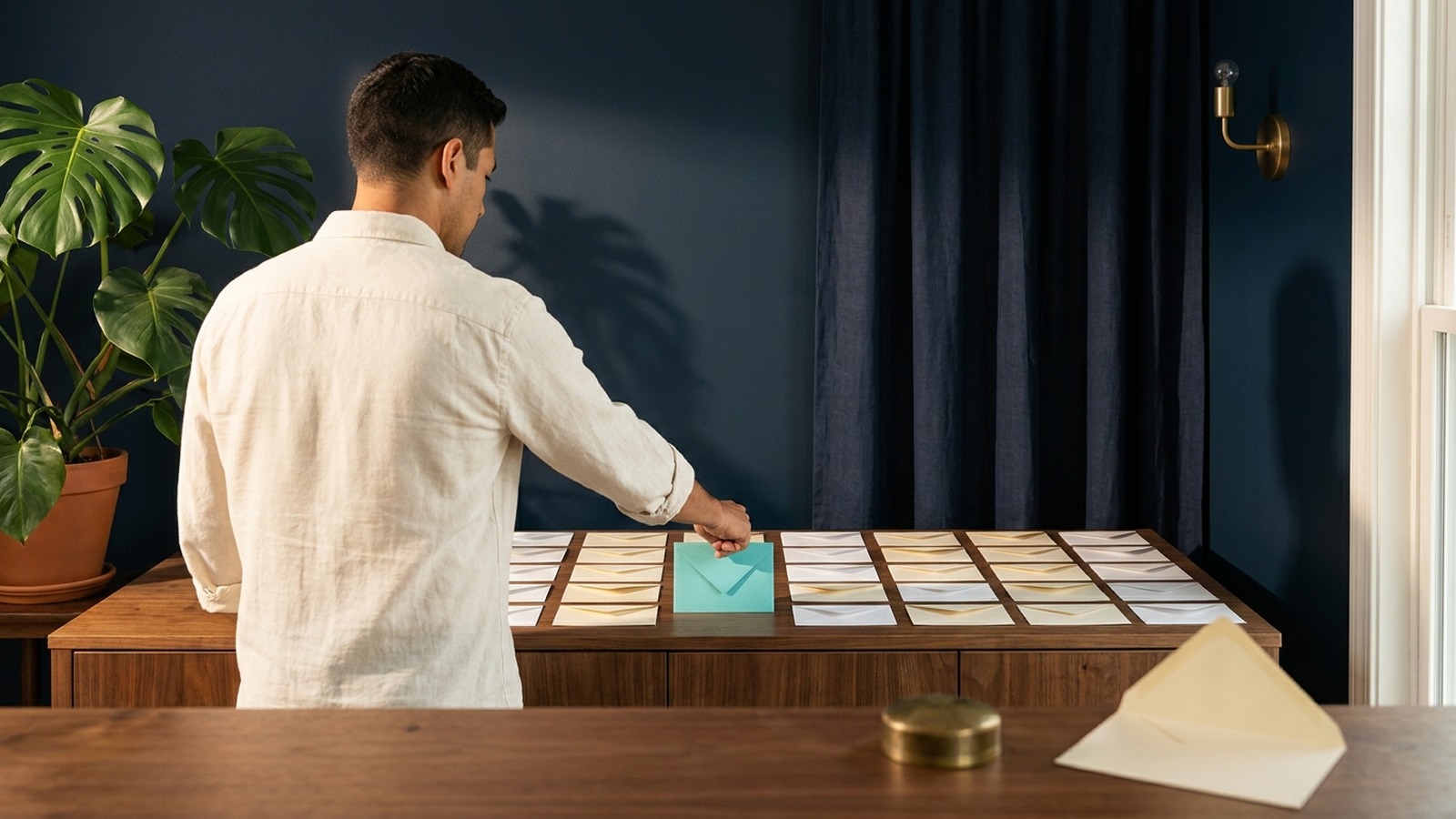 Creador latino escribiendo secuencia de email marketing para vender curso - KursoPro