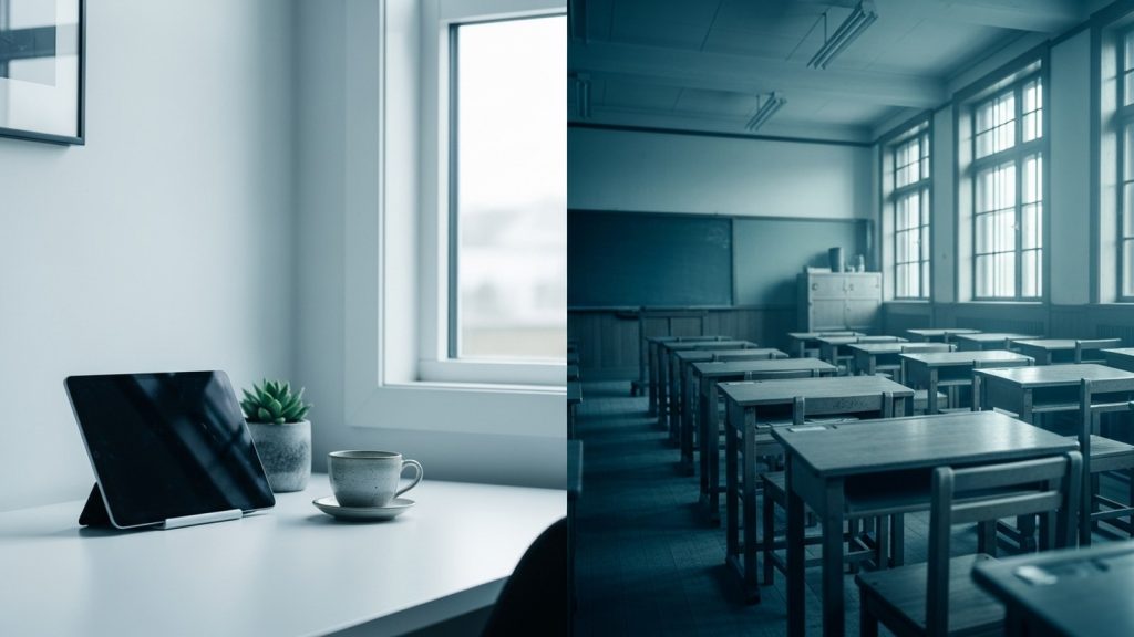 academia online vs escuela presencial — KursoPro