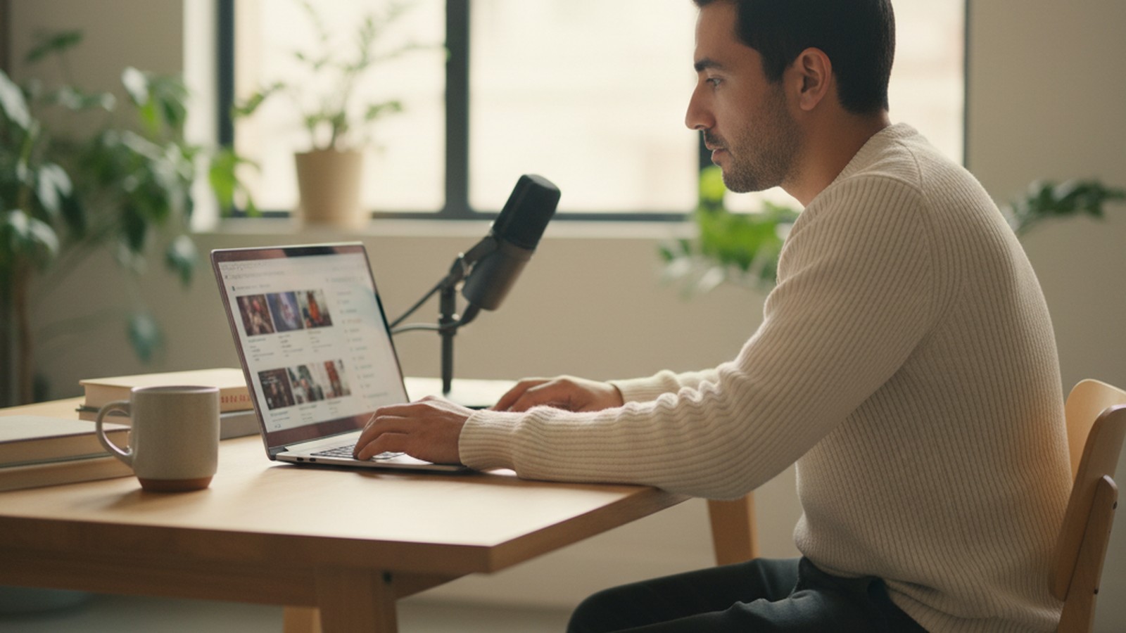 Cómo crear tu academia online paso a paso, creador latino frente a su laptop construyendo su negocio digital
